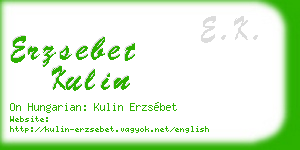 erzsebet kulin business card