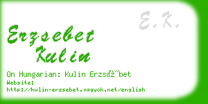 erzsebet kulin business card